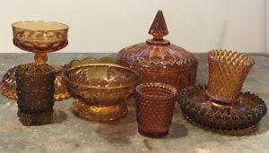Assorted Amber Glass
